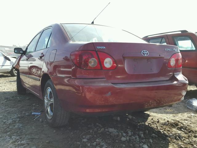 2T1BR32E15C442369 - 2005 TOYOTA COROLLA CE RED photo 3