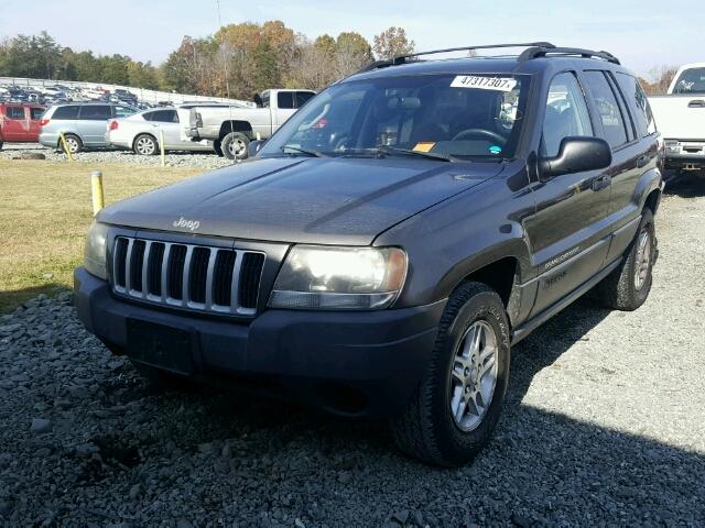 1J4GW48S24C217431 - 2004 JEEP GRAND CHER GRAY photo 2