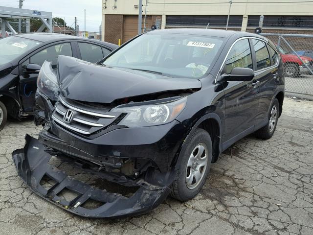 2HKRM4H31EH651066 - 2014 HONDA CR-V LX BLACK photo 2