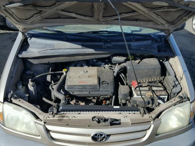 4T3ZF13CX2U454899 - 2002 TOYOTA SIENNA LE GOLD photo 7