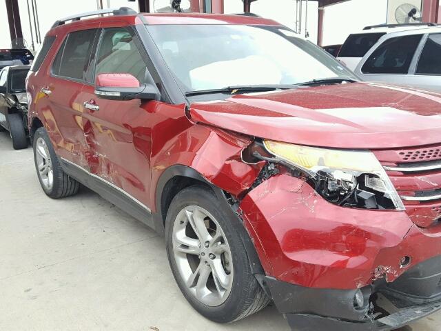 1FM5K7F88FGB49550 - 2015 FORD EXPLORER L RED photo 9