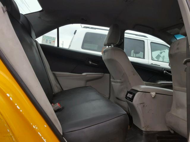 4T1BD1FK5EU097476 - 2014 TOYOTA CAMRY HYBR YELLOW photo 6