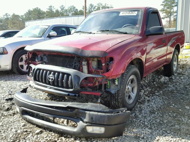 5TENL42N31Z780655 - 2001 TOYOTA TACOMA RED photo 2