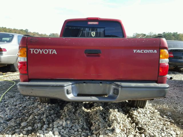 5TENL42N31Z780655 - 2001 TOYOTA TACOMA RED photo 6