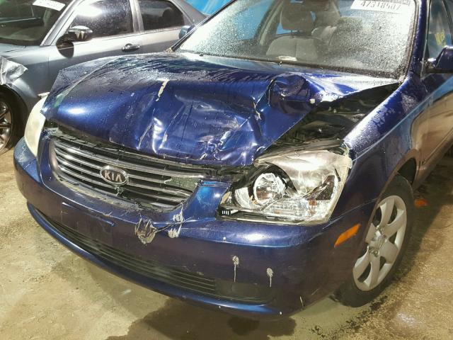 KNAGE123885204814 - 2008 KIA OPTIMA LX BLUE photo 9