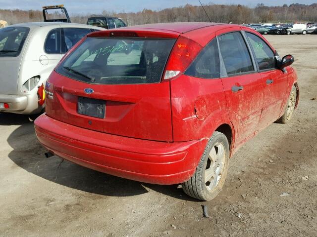 1FAHP37N17W327506 - 2007 FORD FOCUS ZX5 RED photo 4