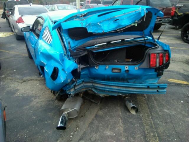 1ZVBP8AM1C5222863 - 2012 FORD MUSTANG BLUE photo 3