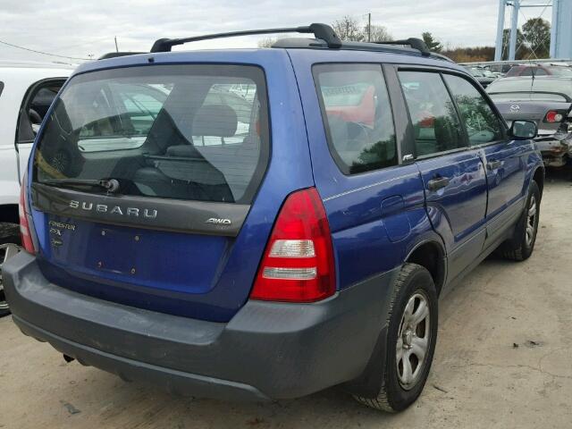 JF1SG63644H732278 - 2004 SUBARU FORESTER 2 BLUE photo 4