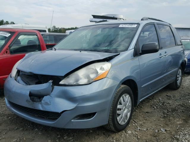 5TDZK23C78S134838 - 2008 TOYOTA SIENNA CE BLUE photo 2