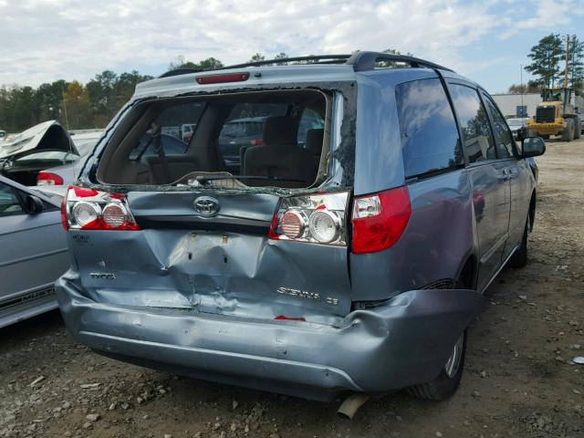 5TDZK23C78S134838 - 2008 TOYOTA SIENNA CE BLUE photo 4