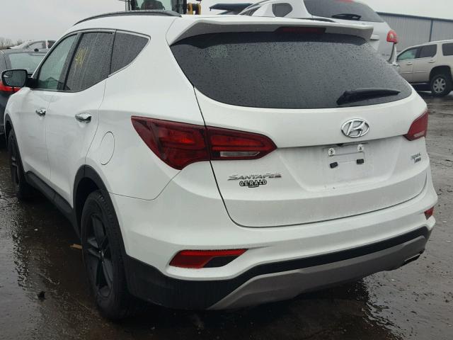 5NMZUDLB5HH019820 - 2017 HYUNDAI SANTA FE S WHITE photo 3