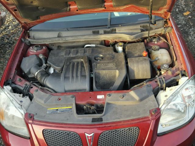 1G2AS18H897173675 - 2009 PONTIAC G5 RED photo 7