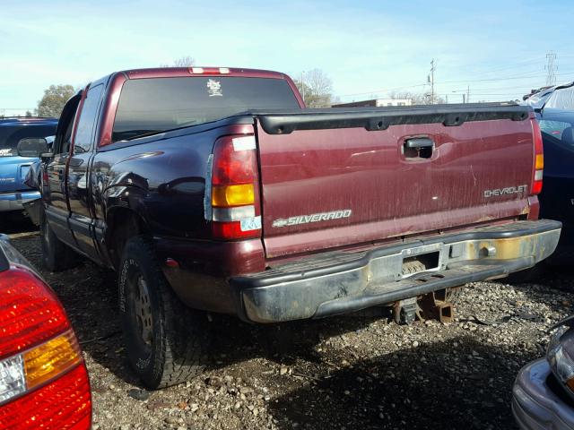 2GCEK19T421406910 - 2002 CHEVROLET SILVERADO BURGUNDY photo 3