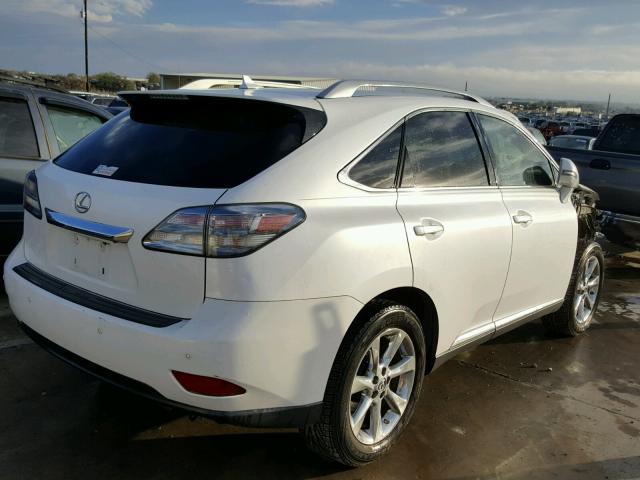 2T2ZK1BA3AC038063 - 2010 LEXUS RX 350 WHITE photo 4