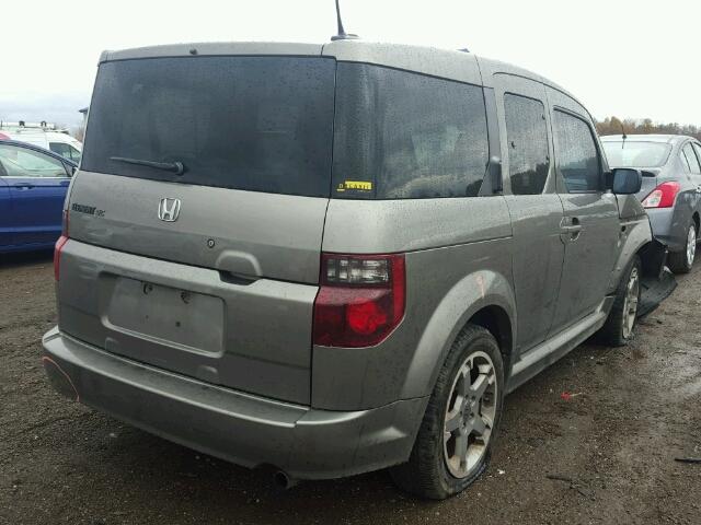 5J6YH189X7L002670 - 2007 HONDA ELEMENT SC GRAY photo 4