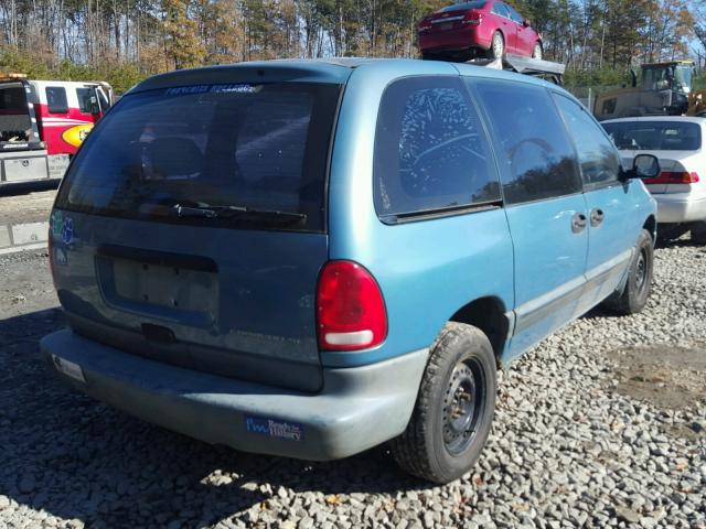 2B4GP45G6WR744317 - 1998 DODGE CARAVAN SE TEAL photo 4