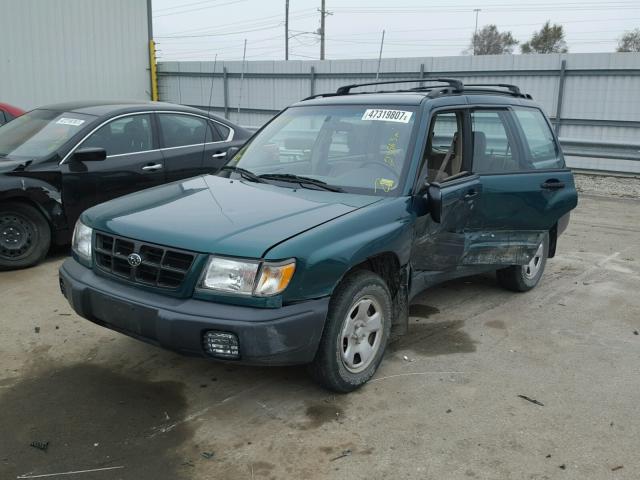 JF1SF6353XH716197 - 1999 SUBARU FORESTER L GREEN photo 2