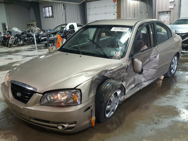 KMHDN46D76U372808 - 2006 HYUNDAI ELANTRA GL BEIGE photo 2