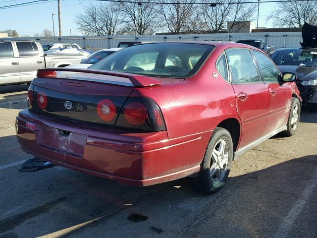 2G1WF52E959362025 - 2005 CHEVROLET IMPALA MAROON photo 4