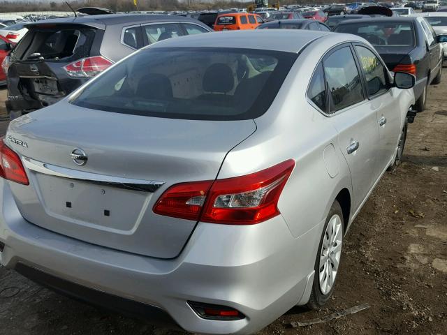 3N1AB7AP0HY218074 - 2017 NISSAN SENTRA S SILVER photo 4