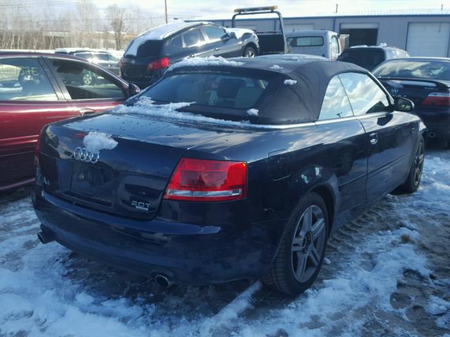 WAUDF48H37K019283 - 2007 AUDI A4 2.0T CA BLUE photo 4