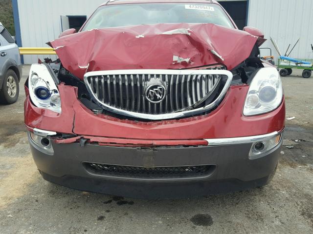 5GAKRCED9CJ273823 - 2012 BUICK ENCLAVE BURGUNDY photo 7