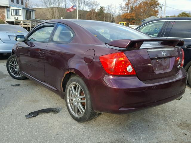 JTKDE177060124816 - 2006 TOYOTA SCION TC MAROON photo 3