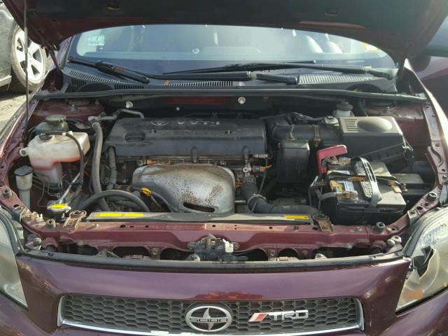 JTKDE177060124816 - 2006 TOYOTA SCION TC 栗色 照片 7