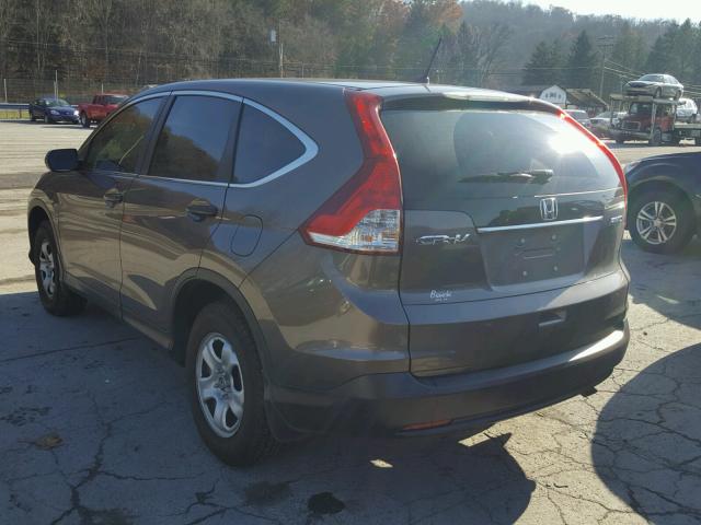 2HKRM4H34EH687513 - 2014 HONDA CR-V LX BROWN photo 3