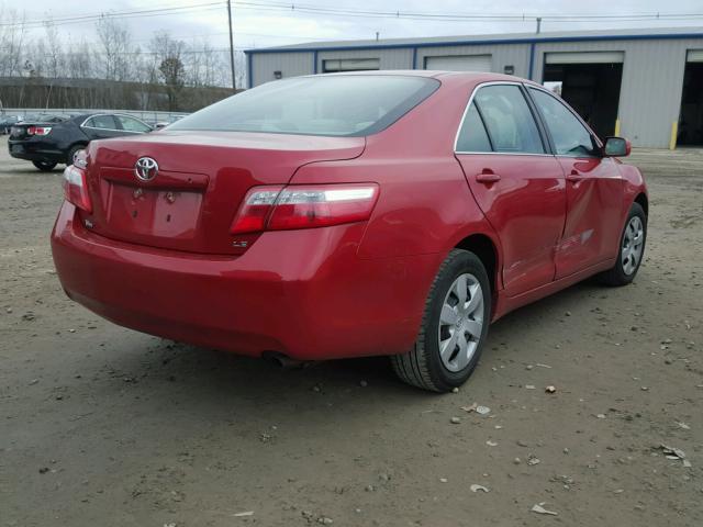 4T4BE46K29R105513 - 2009 TOYOTA CAMRY BASE RED photo 4