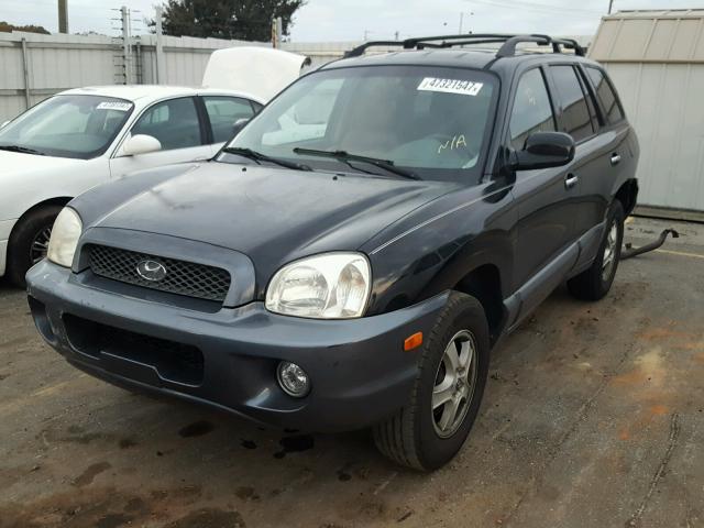 KM8SC73E74U828945 - 2004 HYUNDAI SANTA FE G BLACK photo 2