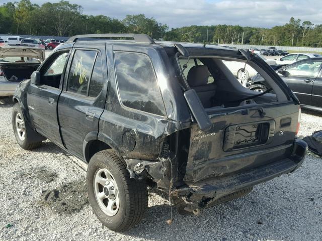 4S2CK58W844315337 - 2004 ISUZU RODEO S BLACK photo 3