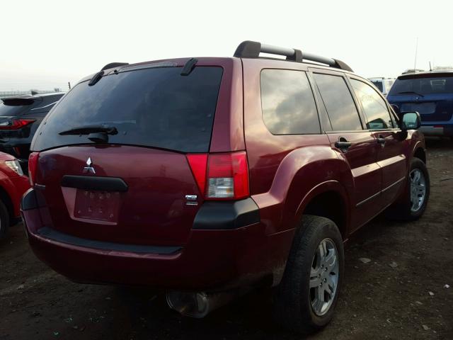 4A4MN21S44E053395 - 2004 MITSUBISHI ENDEAVOR L MAROON photo 4