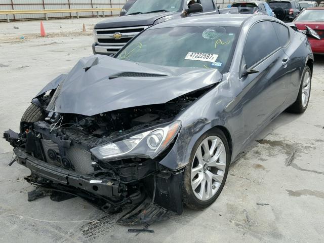 KMHHT6KJ5GU133743 - 2016 HYUNDAI GENESIS CO GRAY photo 2