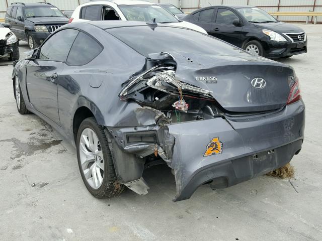 KMHHT6KJ5GU133743 - 2016 HYUNDAI GENESIS CO GRAY photo 3