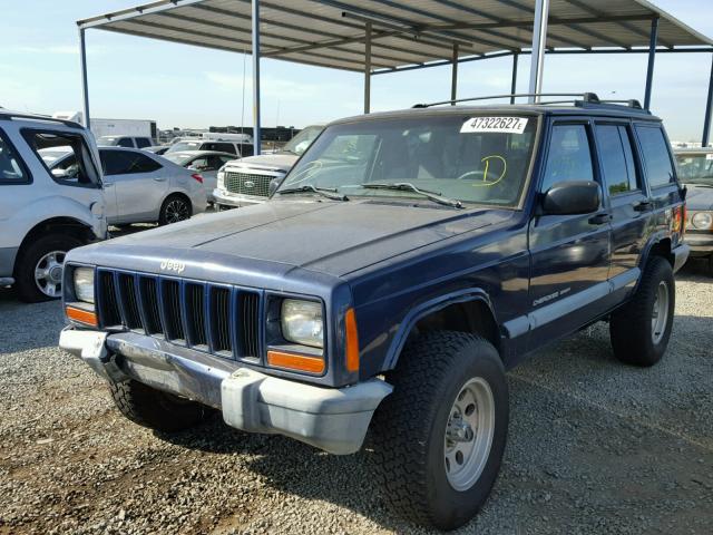 1J4FT48S3YL265787 - 2000 JEEP CHEROKEE S BLUE photo 2