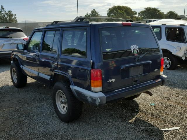 1J4FT48S3YL265787 - 2000 JEEP CHEROKEE S BLUE photo 3