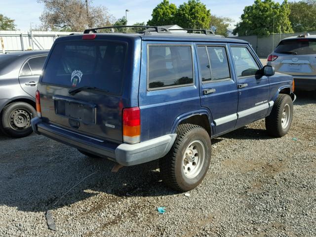 1J4FT48S3YL265787 - 2000 JEEP CHEROKEE S BLUE photo 4