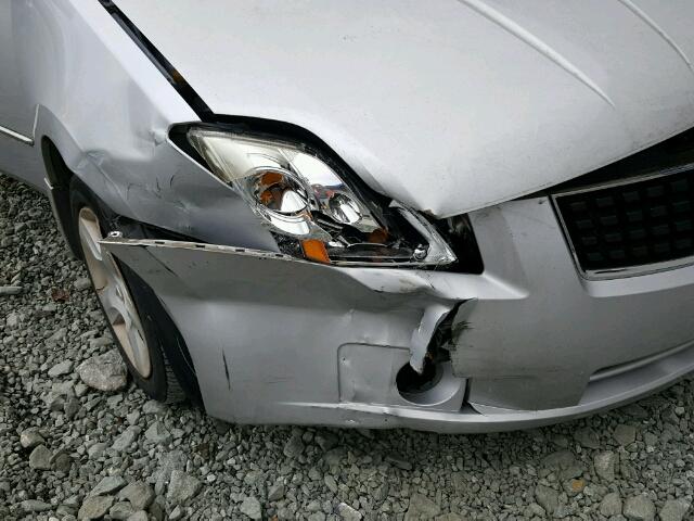 3N1AB61E78L659934 - 2008 NISSAN SENTRA 2.0 SILVER photo 9