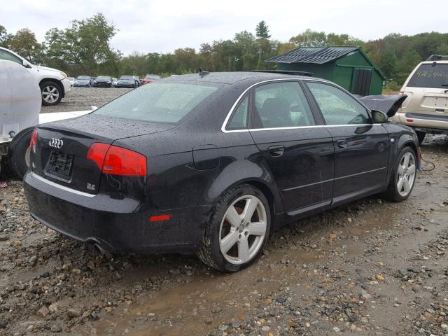 WAUDH78EX8A168475 - 2008 AUDI A4 3.2 QUA BLACK photo 4