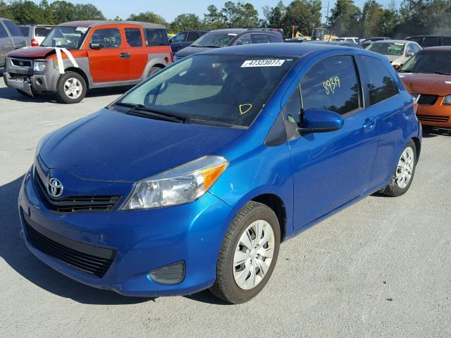 JTDJTUD38CD533864 - 2012 TOYOTA YARIS BLUE photo 2