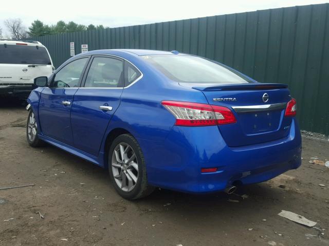 3N1AB7AP9EY266796 - 2014 NISSAN SENTRA S BLUE photo 3