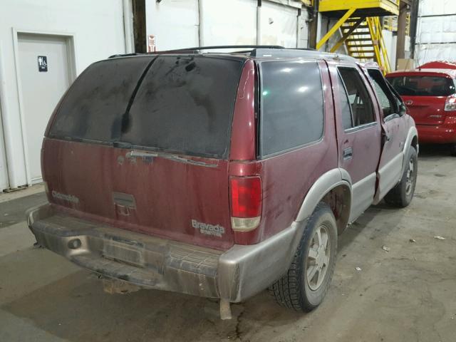 1GHDT13W3X2724143 - 1999 OLDSMOBILE BRAVADA RED photo 4