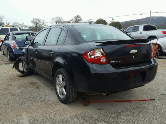 1G1AL55F977293333 - 2007 CHEVROLET COBALT LT BLACK photo 3