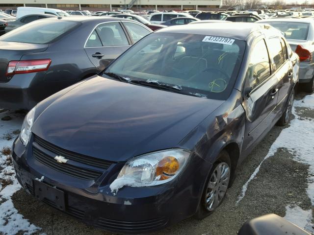 1G1AT58H897270285 - 2009 CHEVROLET COBALT LT BLUE photo 2