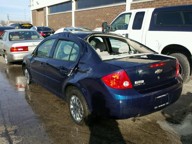 1G1AT58H897270285 - 2009 CHEVROLET COBALT LT BLUE photo 3