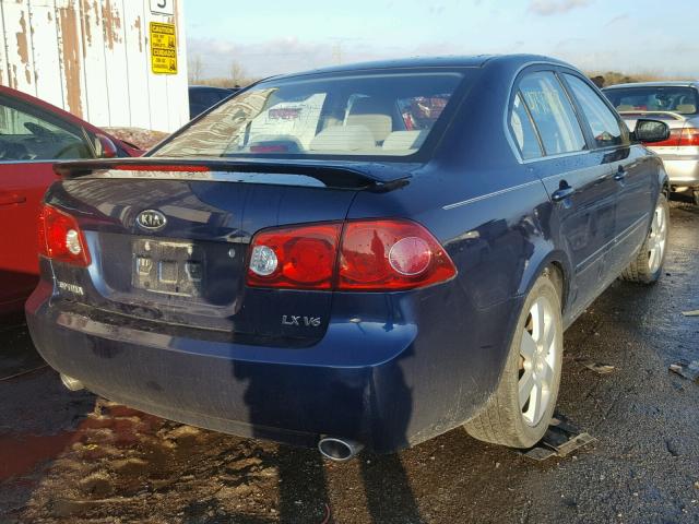 KNAGE124075165689 - 2007 KIA OPTIMA LX BLUE photo 4