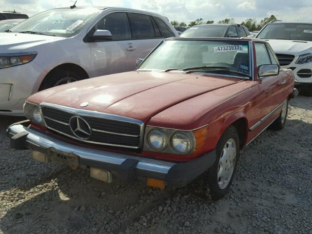 WDBBA45C5FA034551 - 1985 MERCEDES-BENZ 380 SL RED photo 2