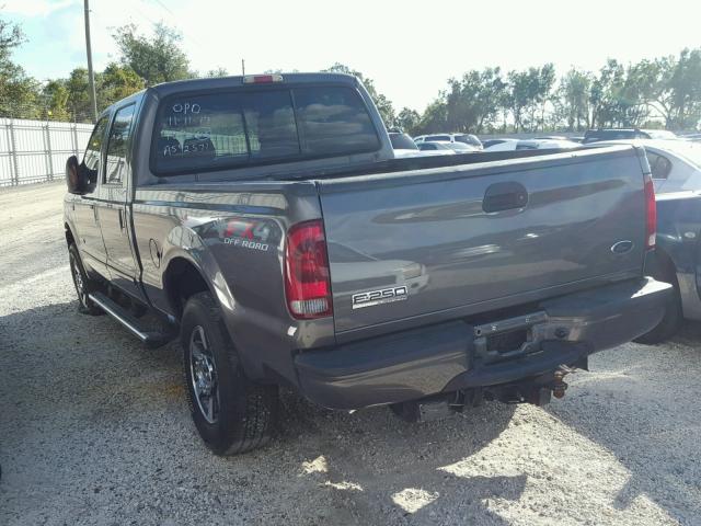 1FTSW21P55EA56184 - 2005 FORD F250 SUPER GRAY photo 3