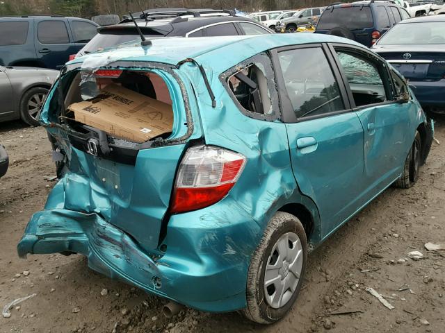 JHMGE8G36CC021158 - 2012 HONDA FIT BLUE photo 4